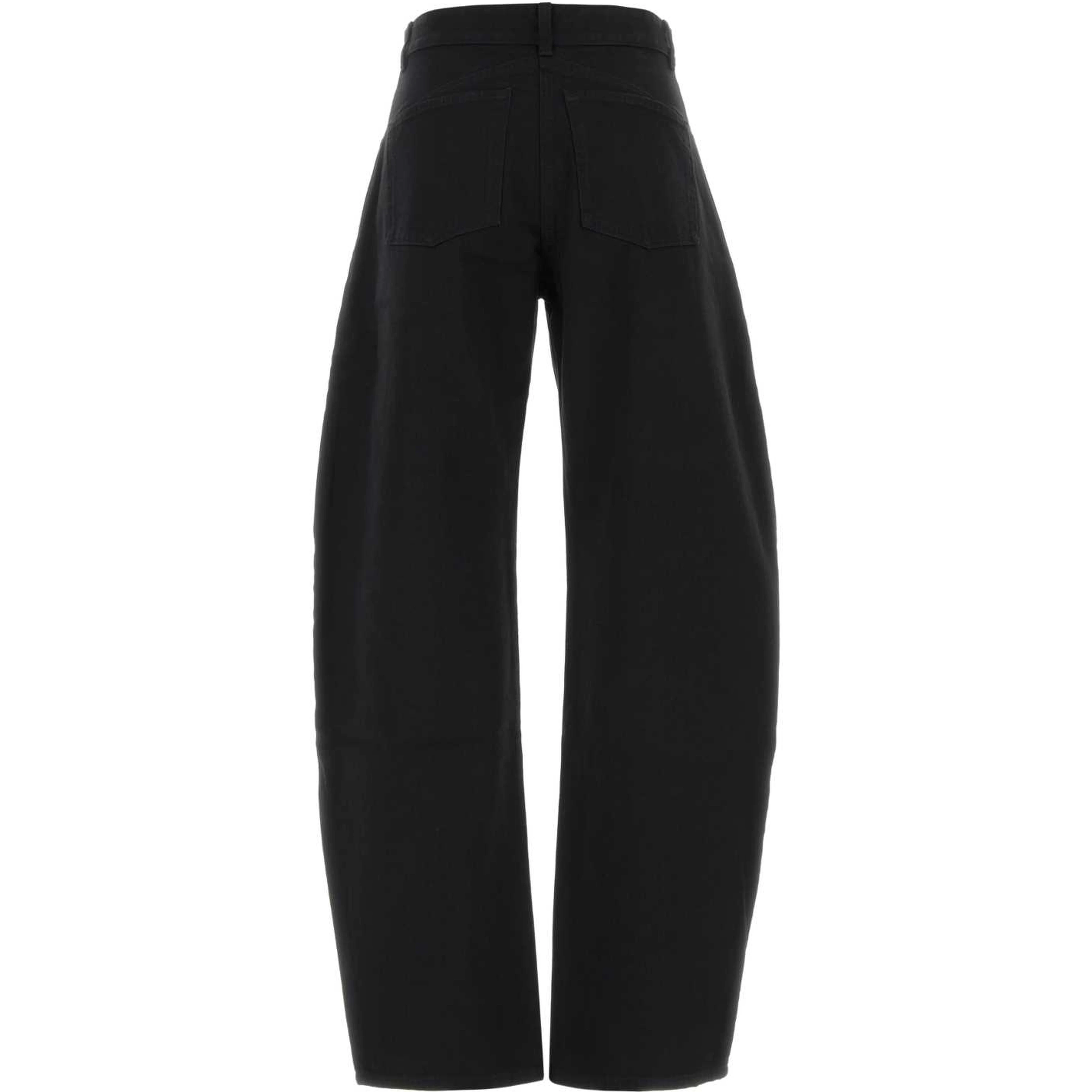 ROUND PANTS BLACK DENIM