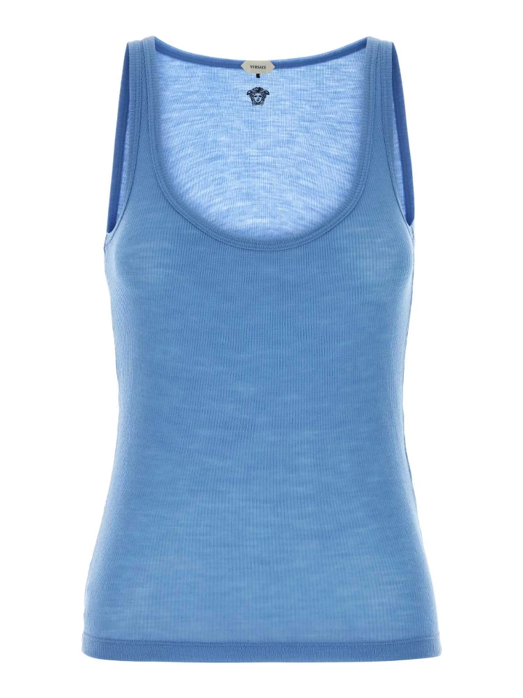 TANK TOP RIB WITH MEDUSA EMBROIDERY
