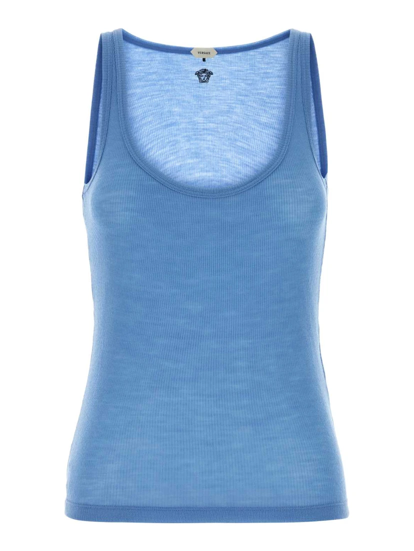 TANK TOP RIB WITH MEDUSA EMBROIDERY