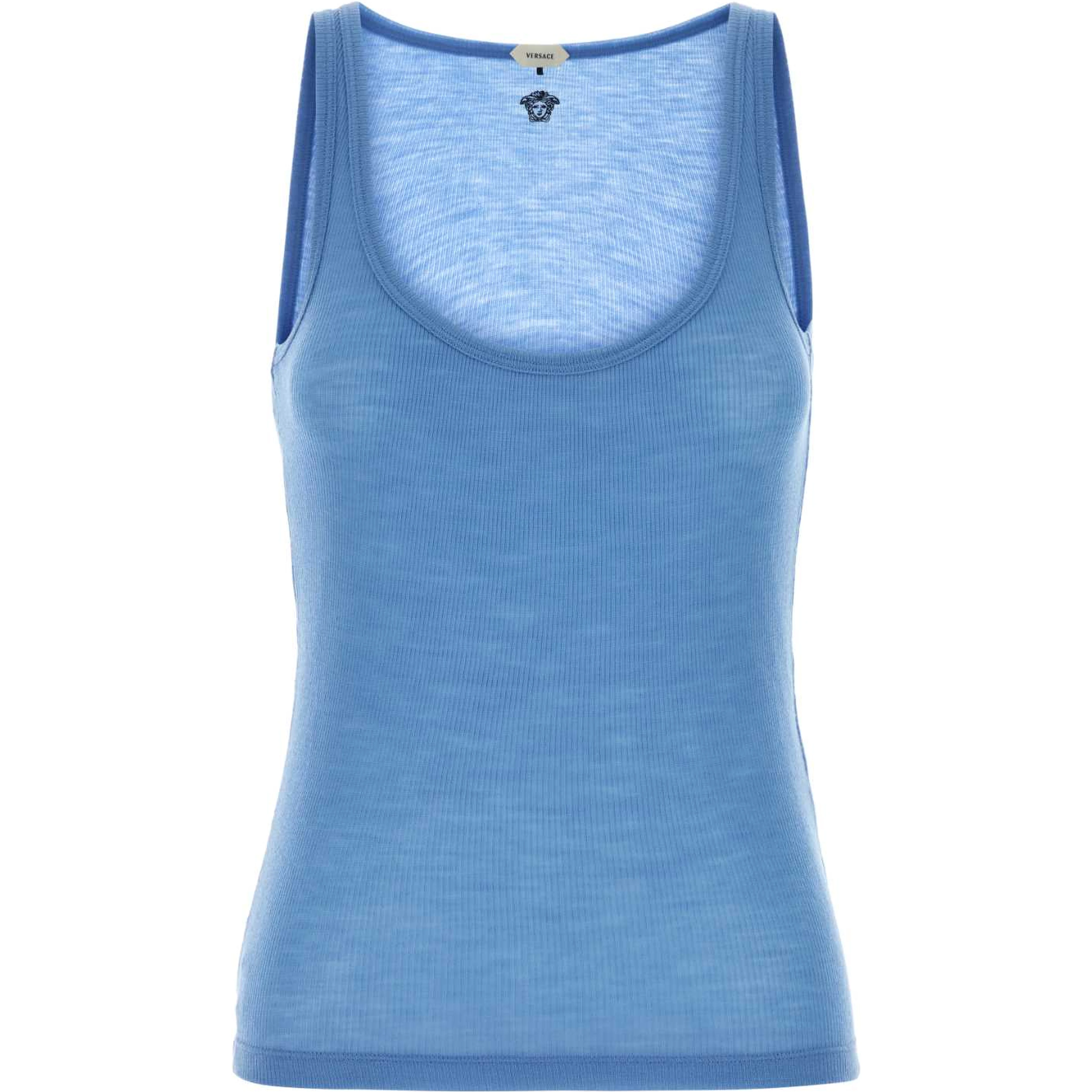 TANK TOP RIB WITH MEDUSA EMBROIDERY