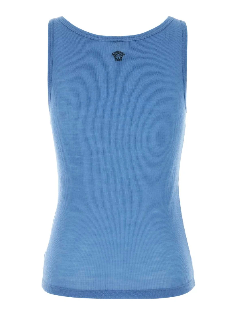 TANK TOP RIB WITH MEDUSA EMBROIDERY