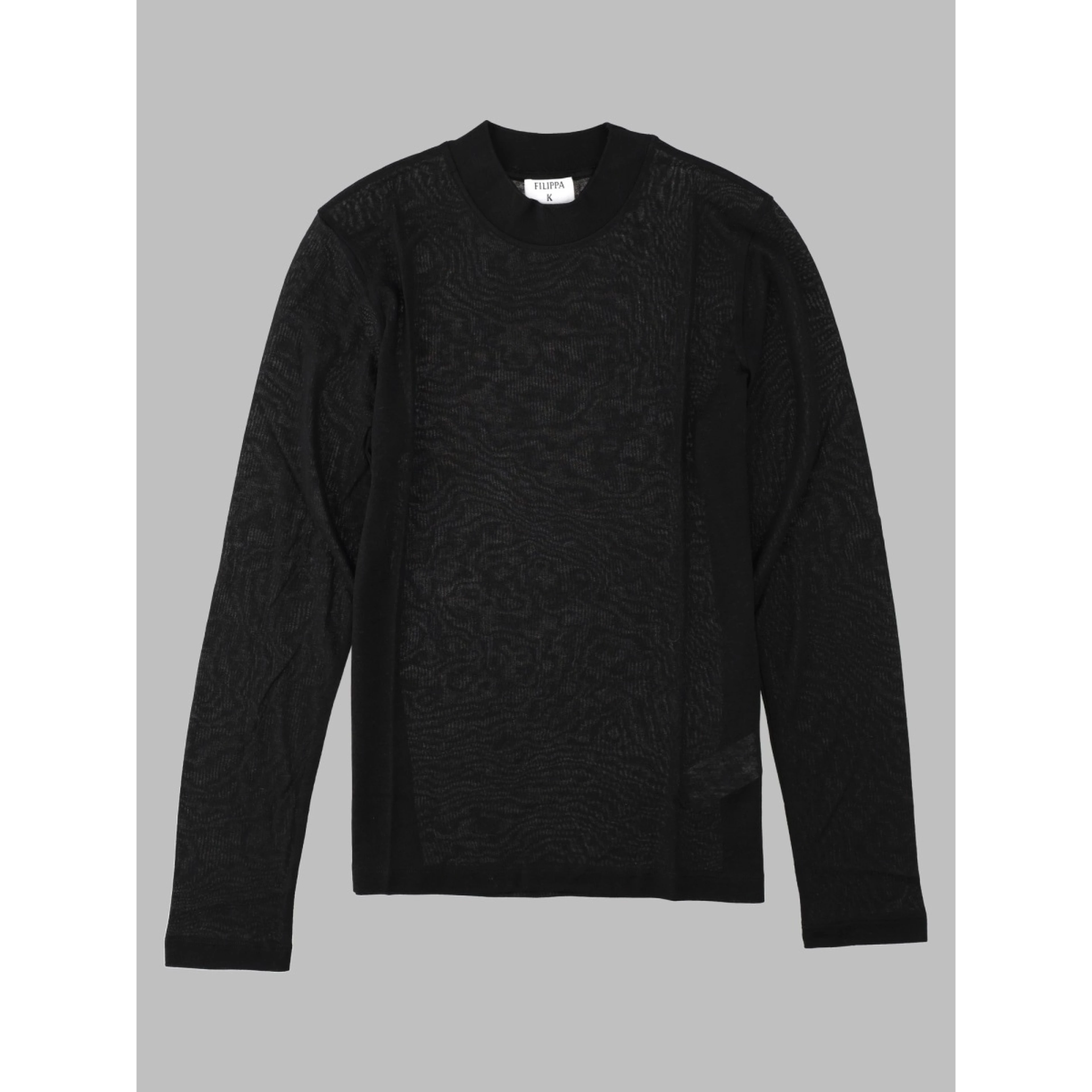 Top a Collo Alto in Lyocell e Cashmere