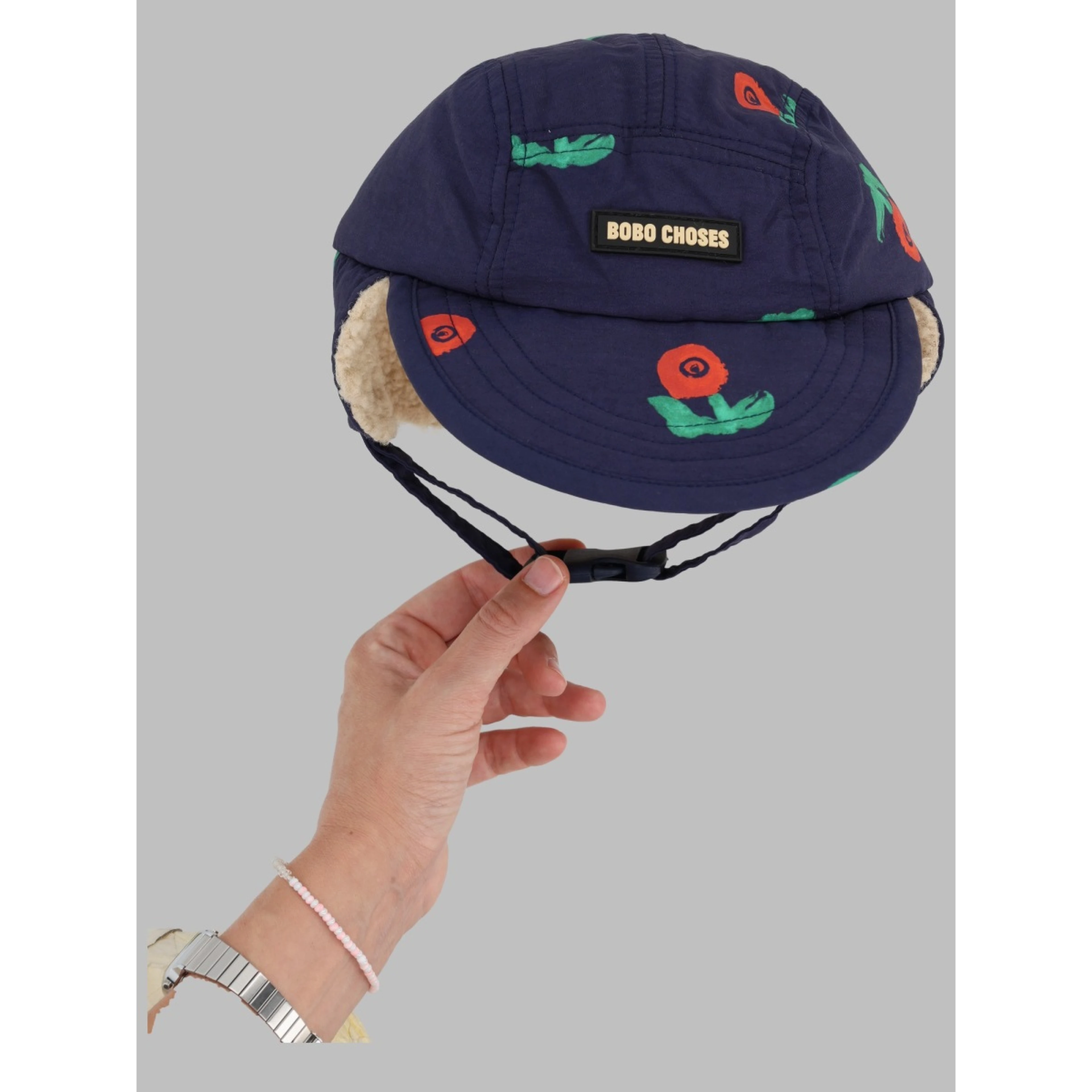 stamps bloom all over winter cap