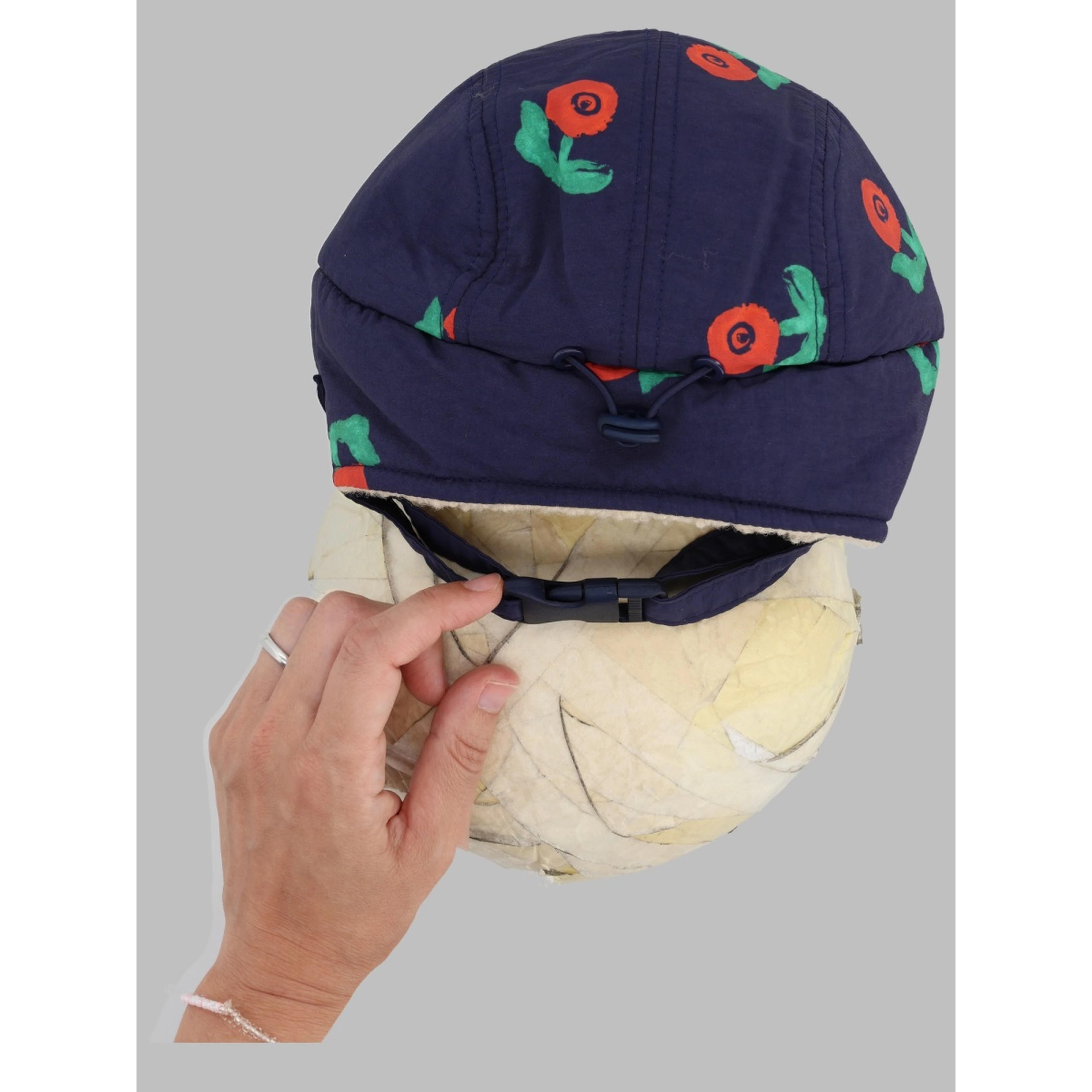 stamps bloom all over winter cap