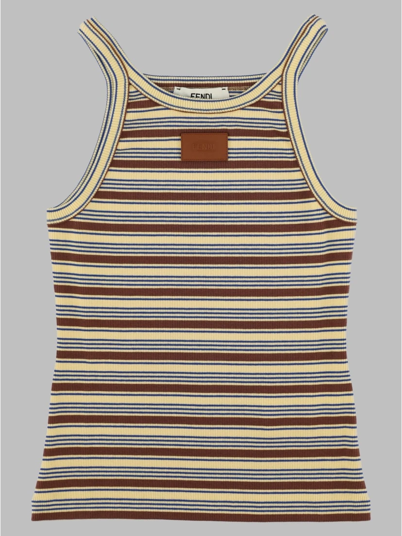 Top in Cotone a Righe