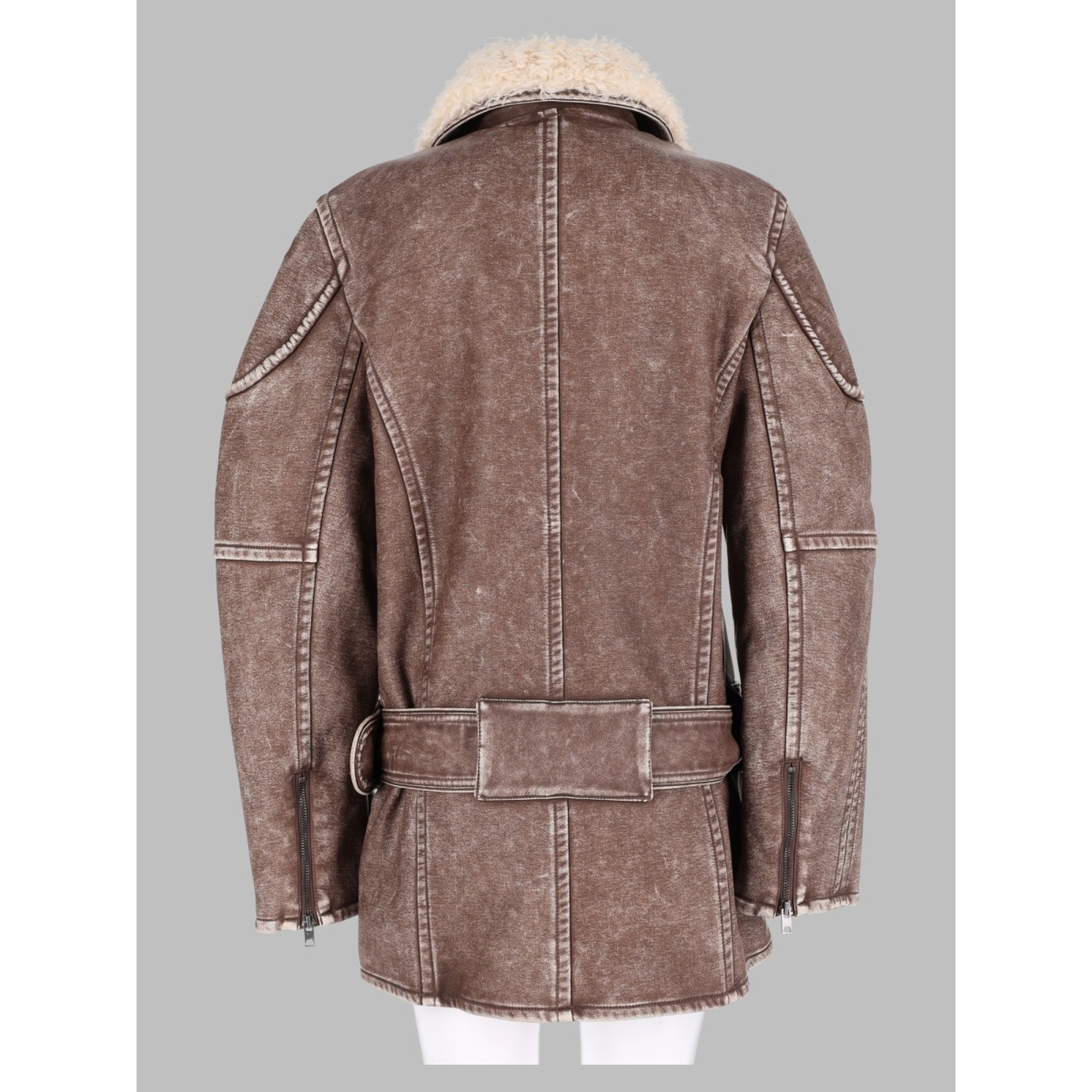 Cappotto Doppiopetto Stile Aviator-Biker