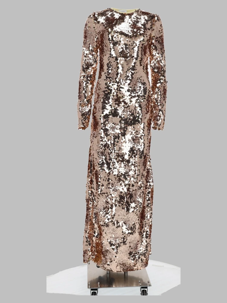 Abito Lungo con Paillettes
