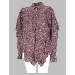 Camicia con Maniche a Mantella e Stampa Paisley