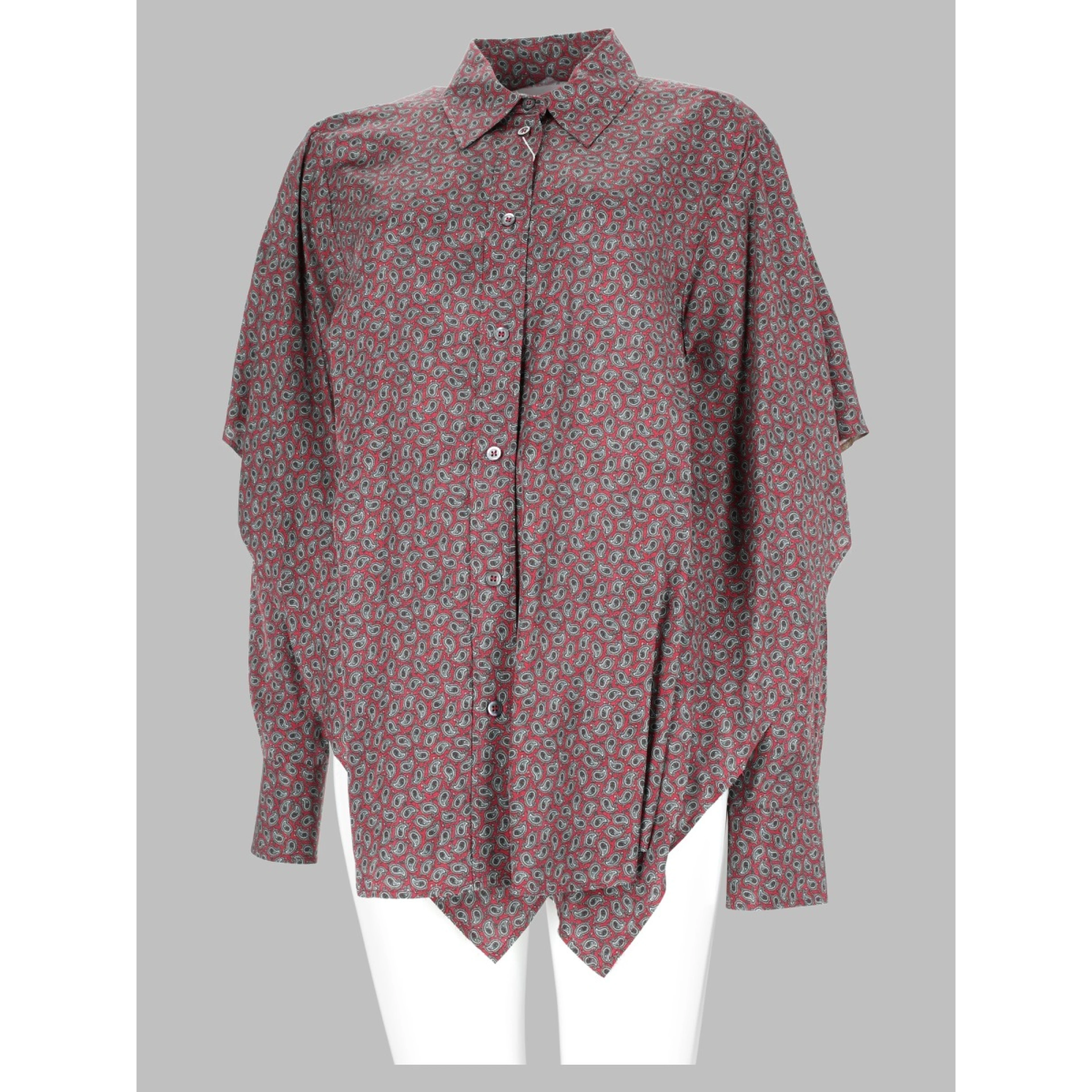 Camicia con Maniche a Mantella e Stampa Paisley