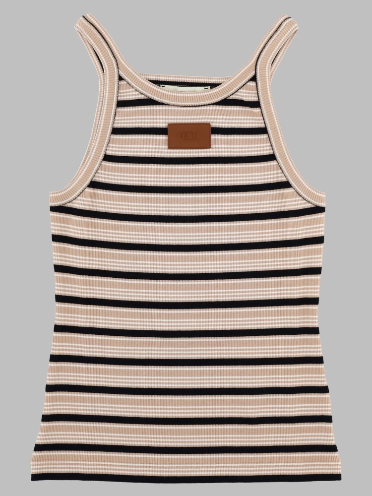 Top in Cotone a Righe