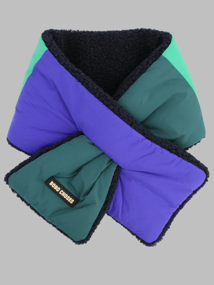 color block sheepskin mittens