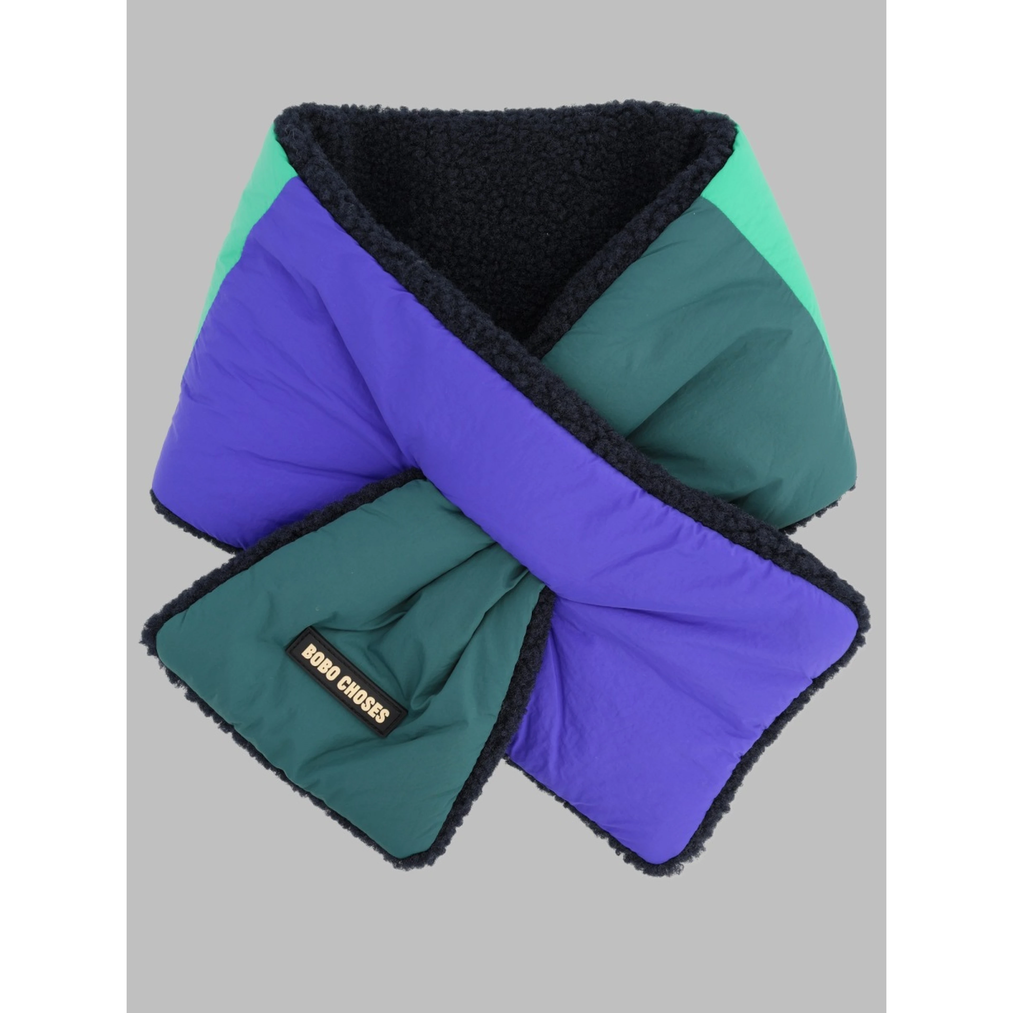 color block sheepskin mittens