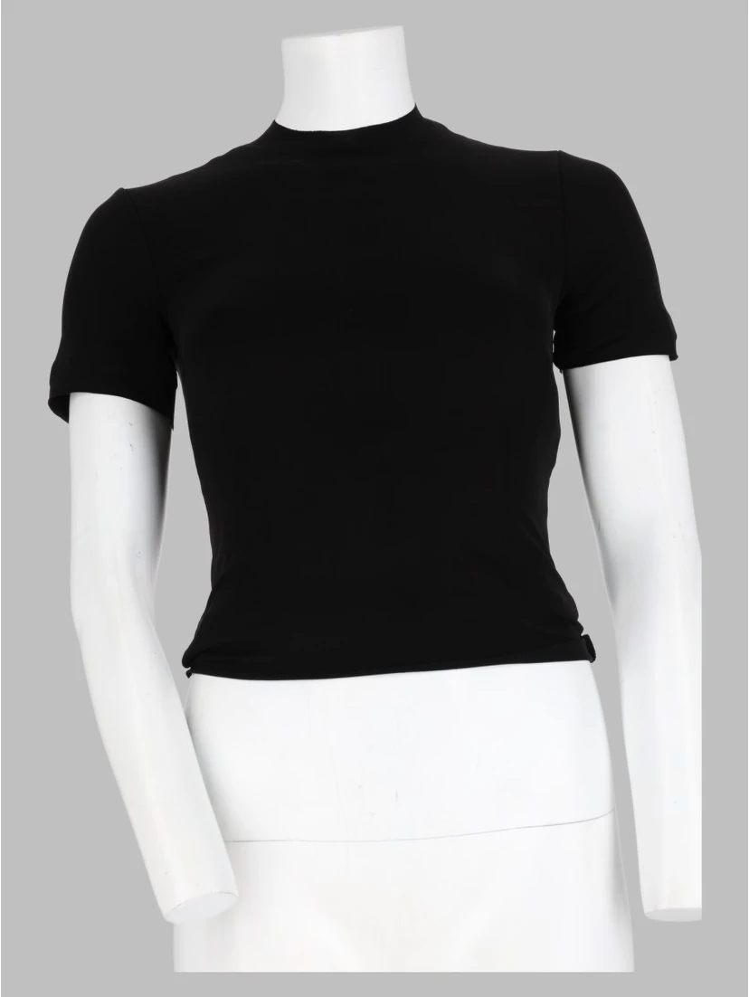 T-Shirt Layered Con Bottoni
