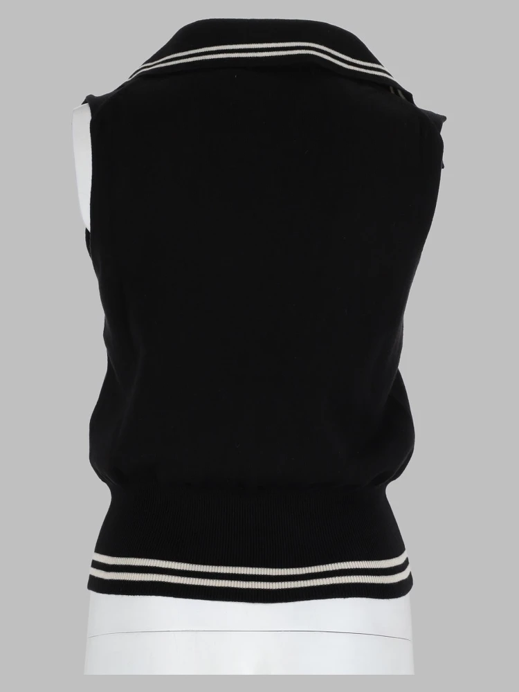 Top Smanicato In Maglia Di Cotone e Cashmere alternative