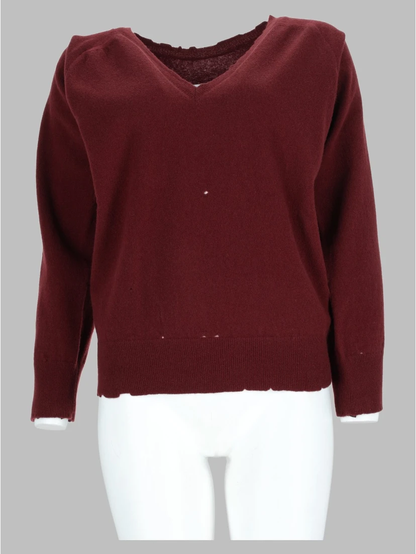 Maglia In Lana Effetto Usurato