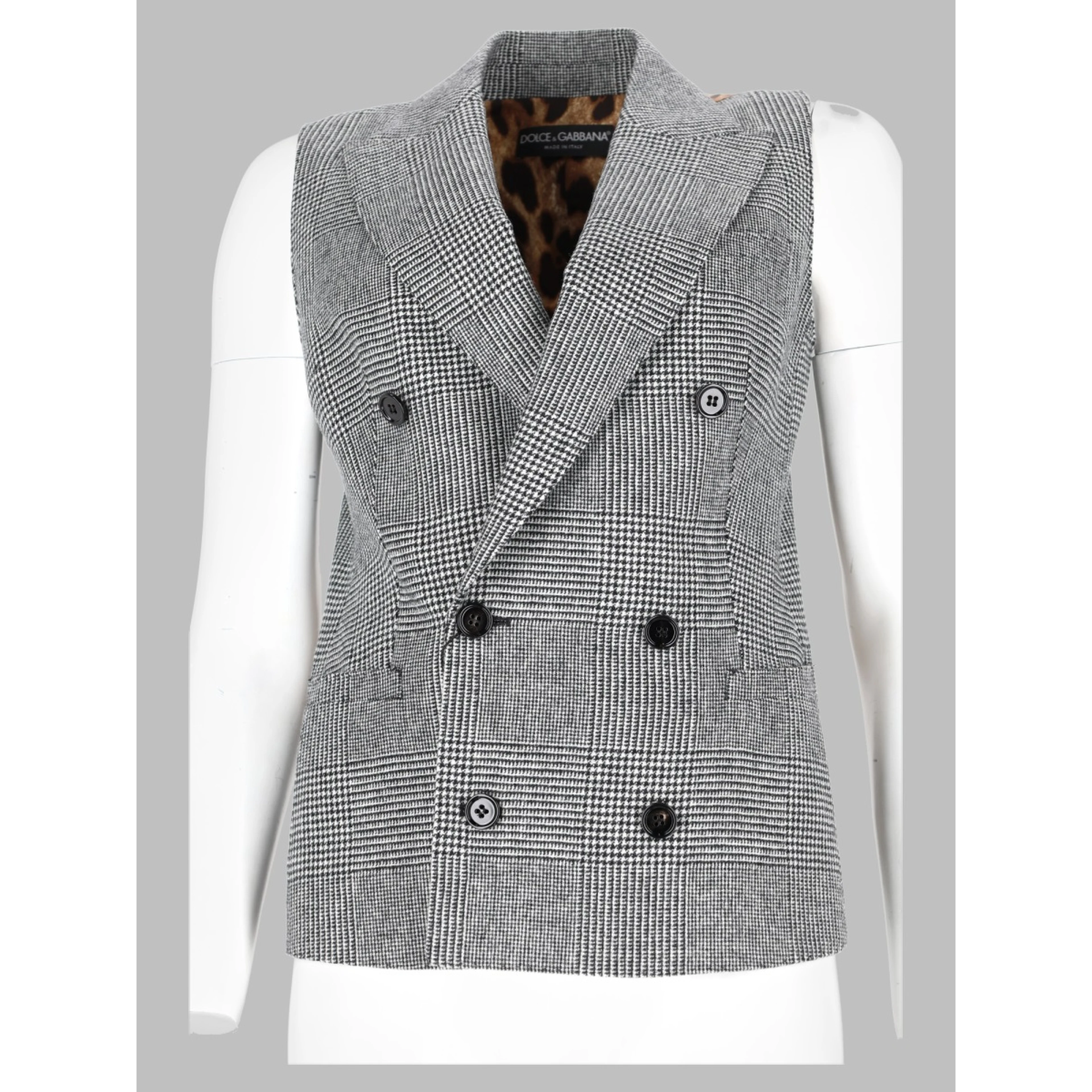 Gilet In Flanella Principe Di Galles