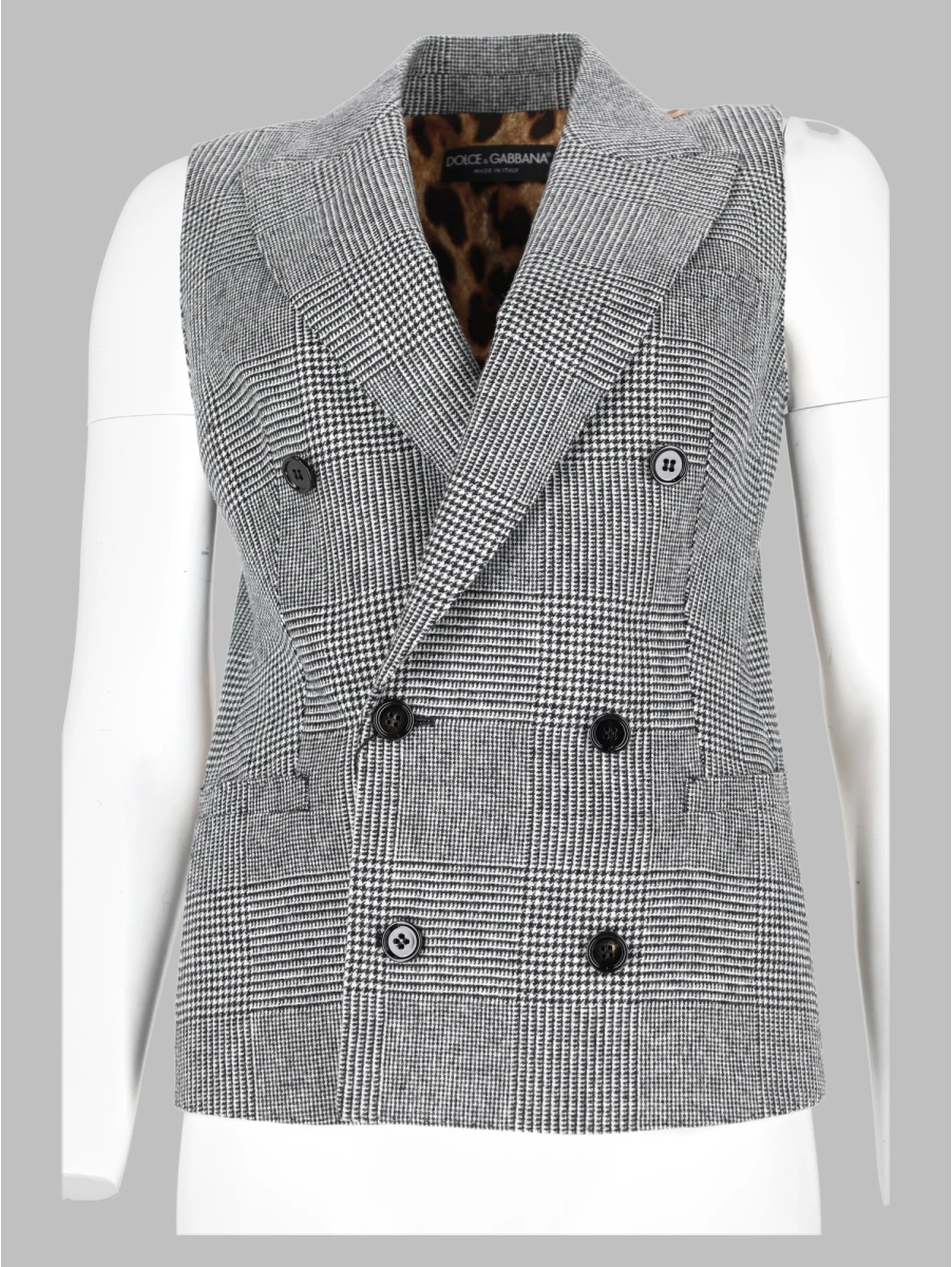Gilet In Flanella Principe Di Galles
