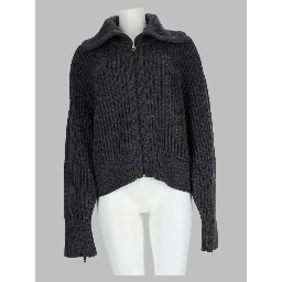 Cardigan In Lana Con Zip