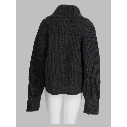 Cardigan In Lana Con Zip