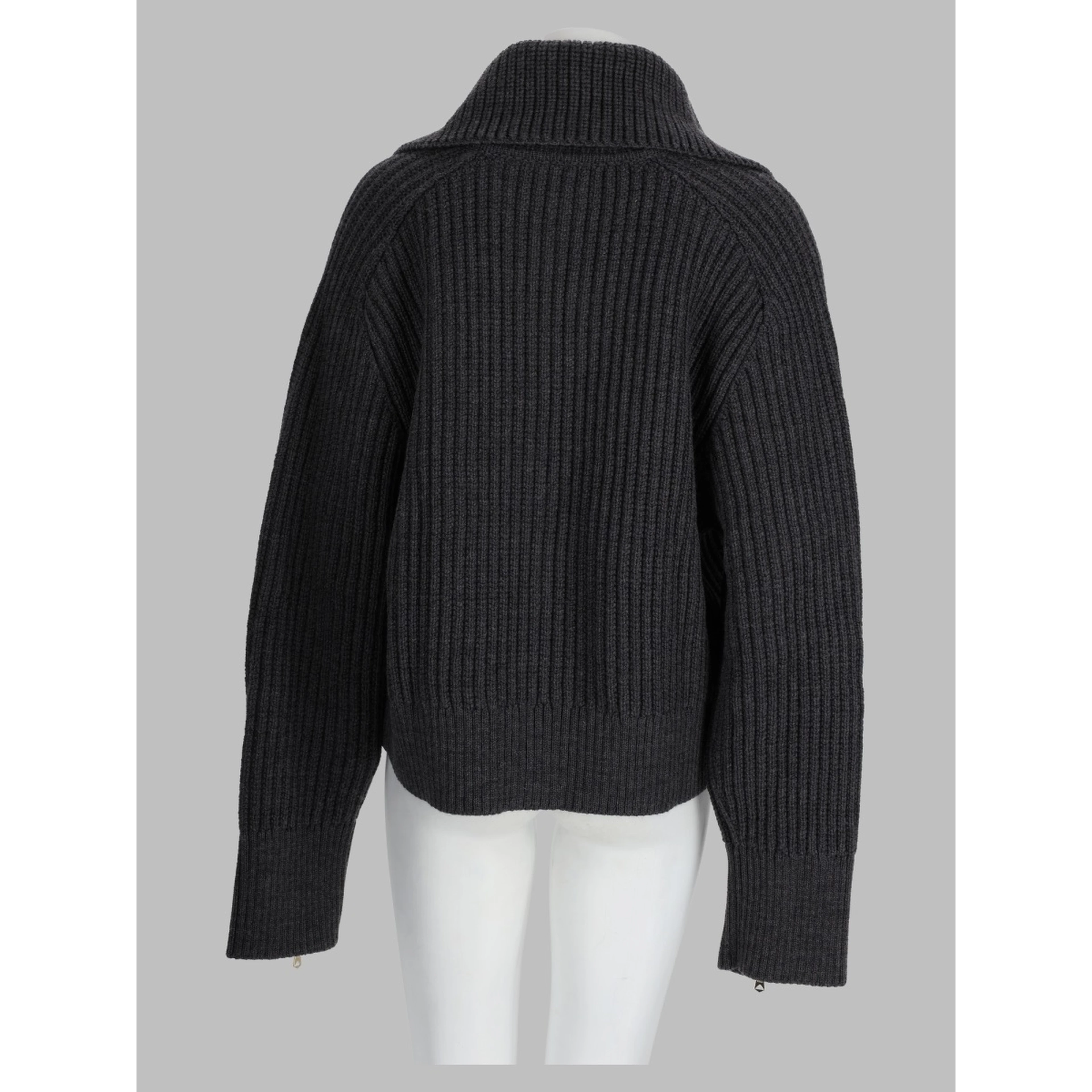 Cardigan In Lana Con Zip