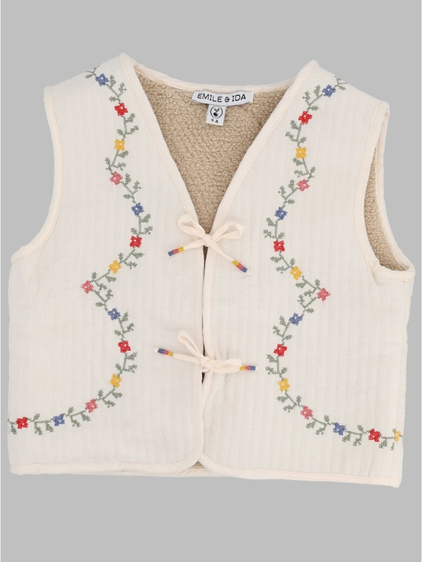 veste ss manche point de croix