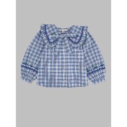 blouse grand col carreau