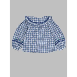 blouse grand col carreau