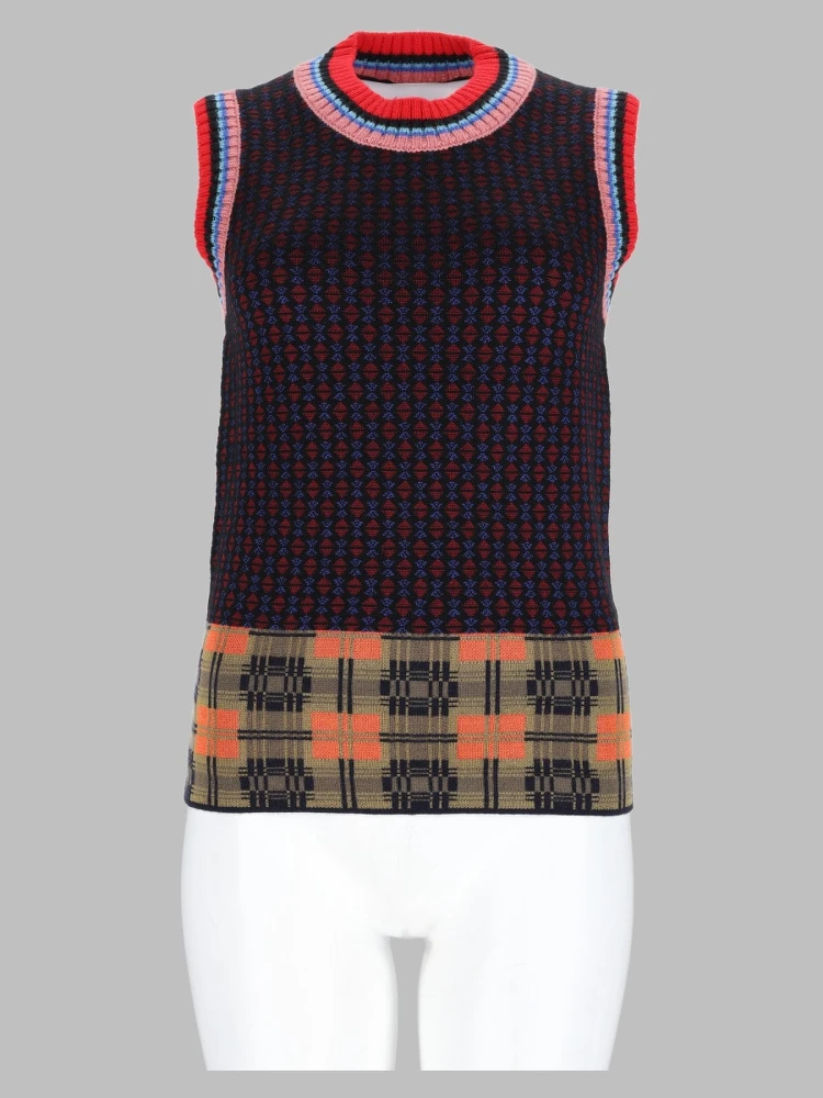 Gilet con Motivo Geometrico