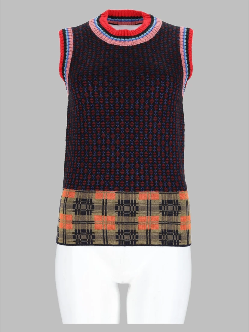 Gilet con Motivo Geometrico