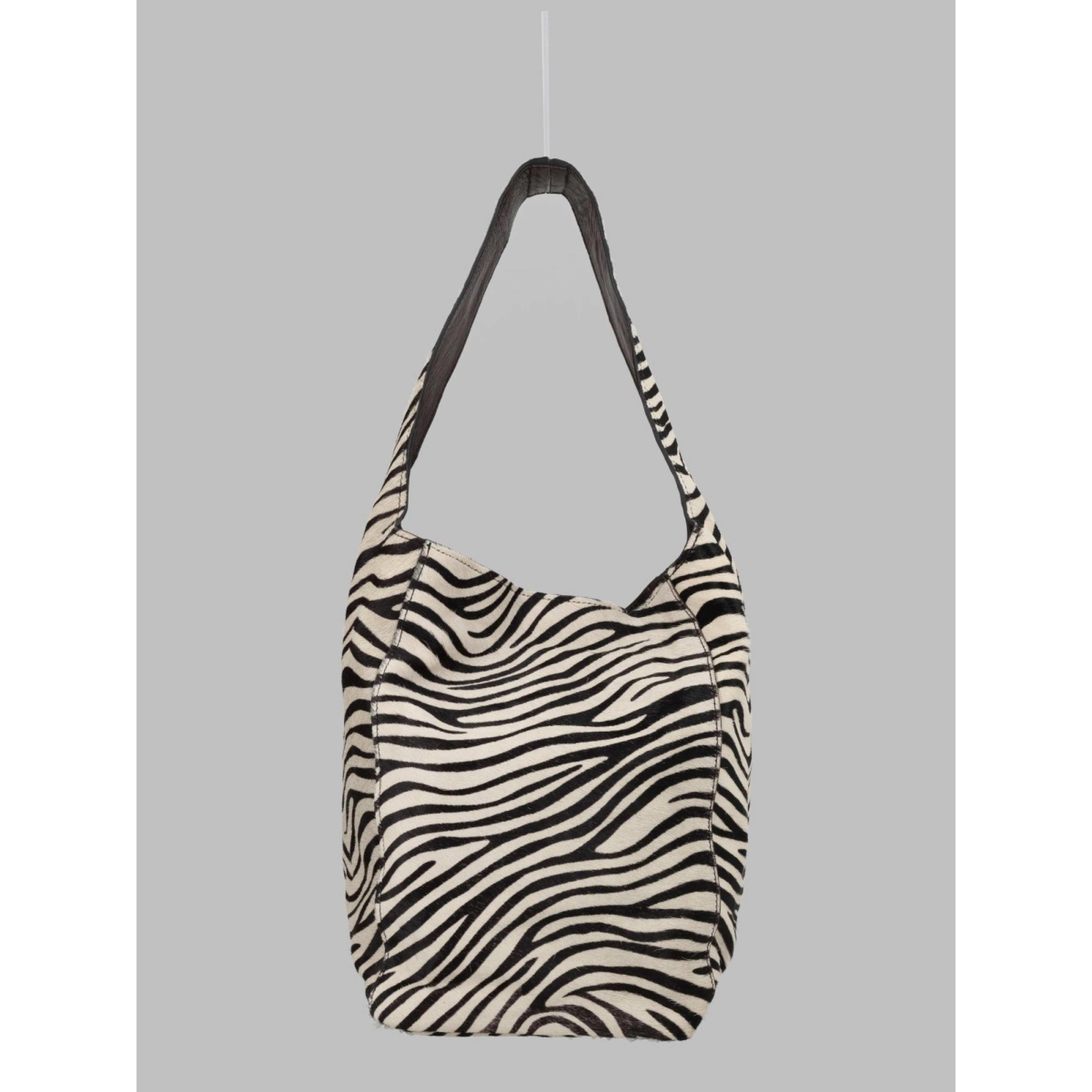 Borsa Bucket in Pelle Effetto Cavallino