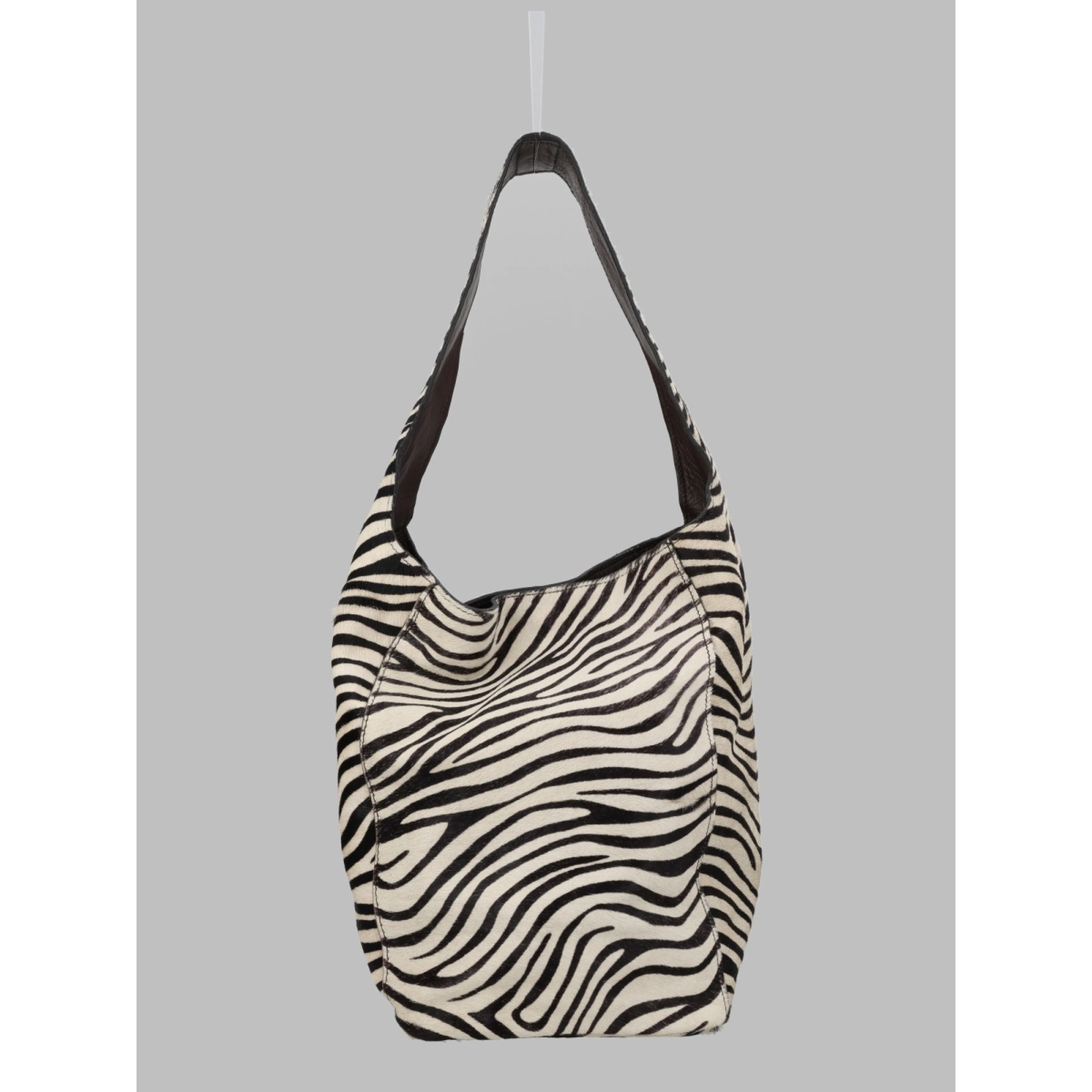 Borsa Bucket in Pelle Effetto Cavallino