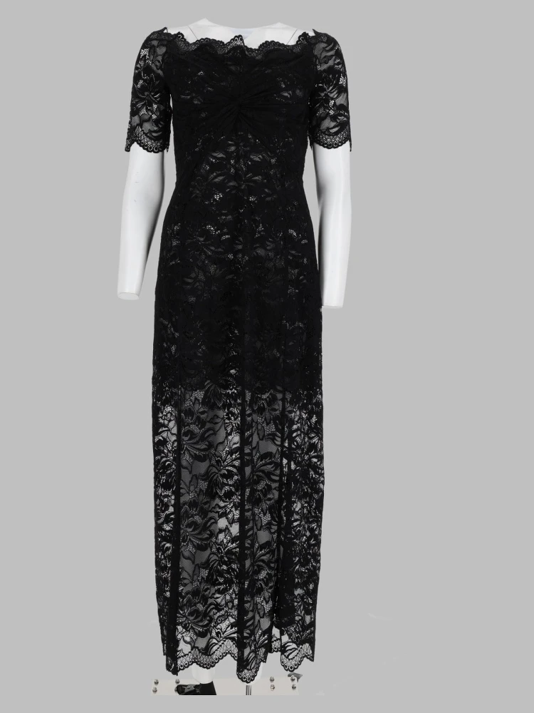Abito Midi In Pizzo