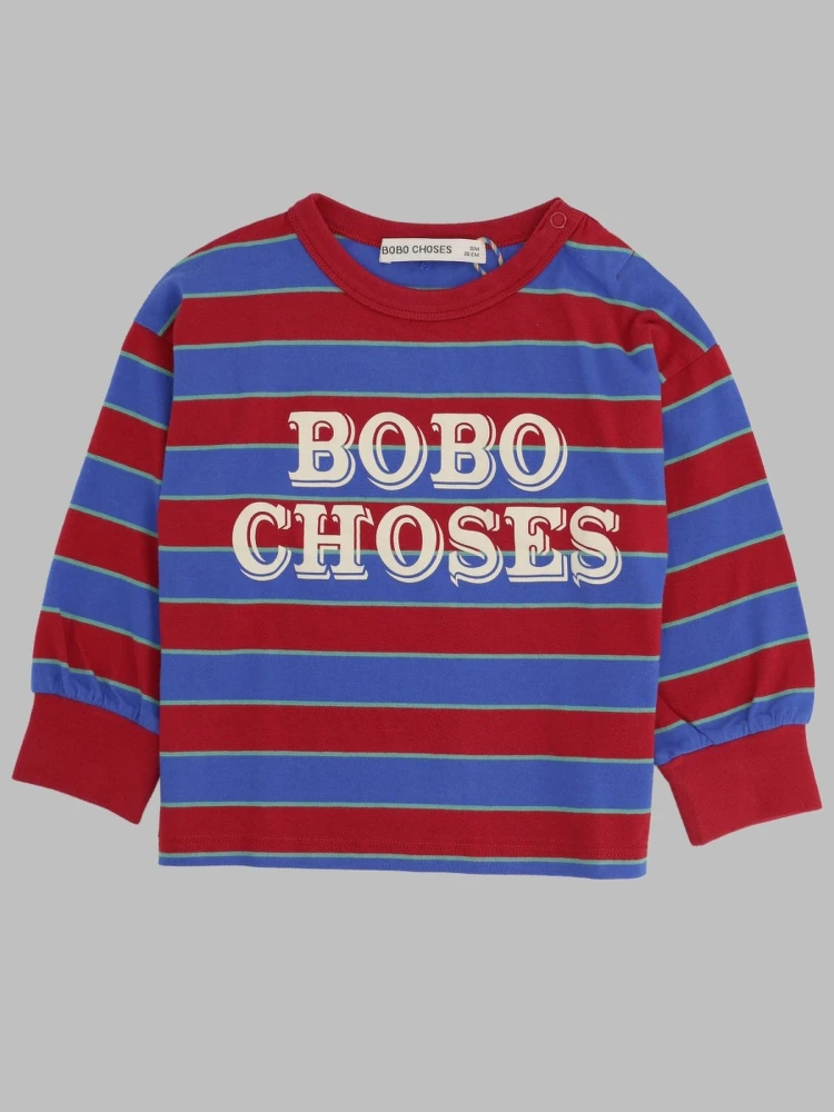 bobo choses embossed stripes t-shirt