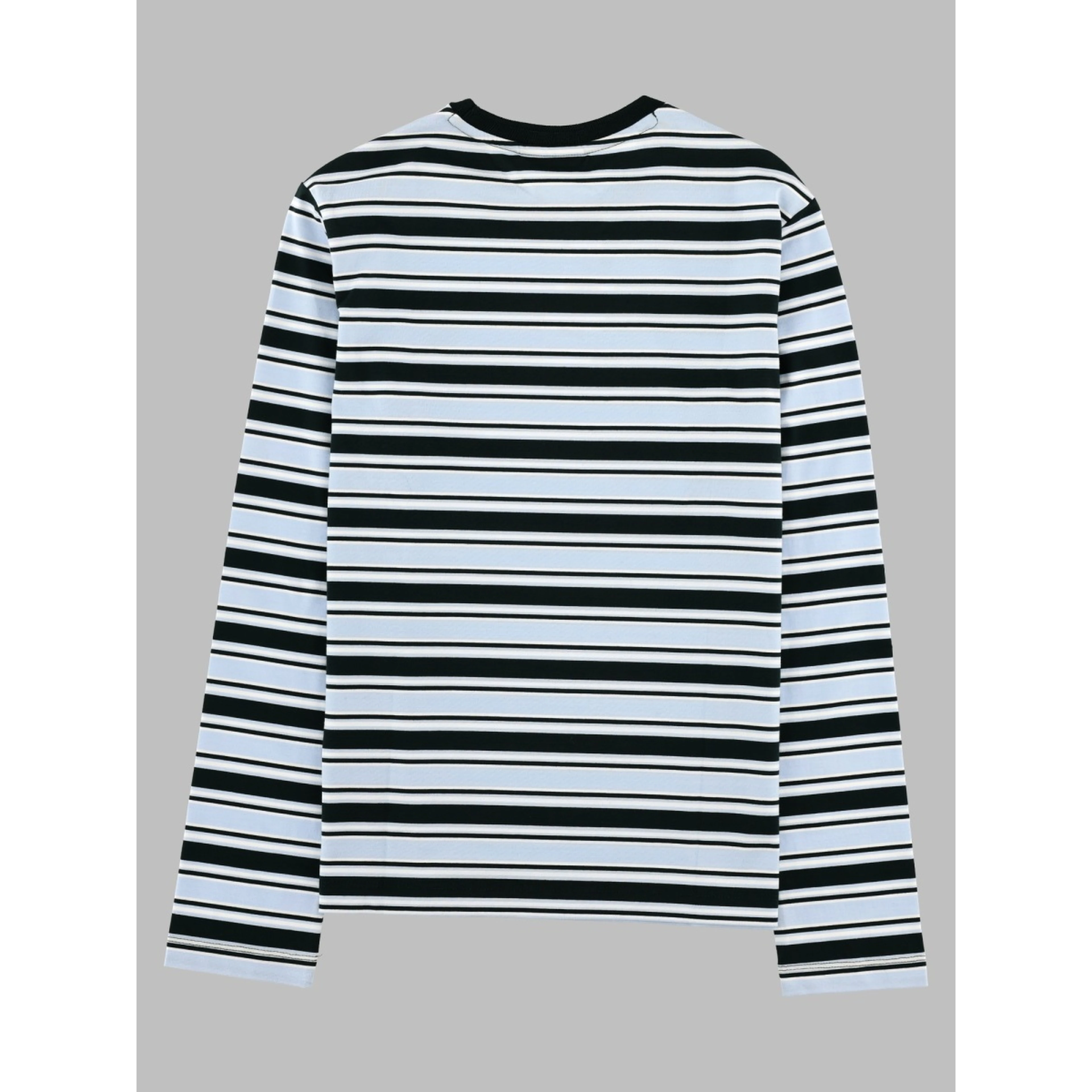 T-Shirt a Righe Con Logo