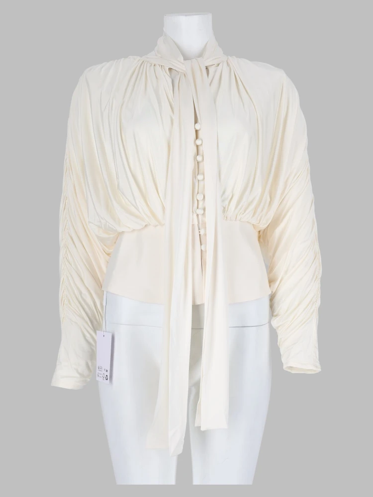 Top in Jersey con Colletto Annodato