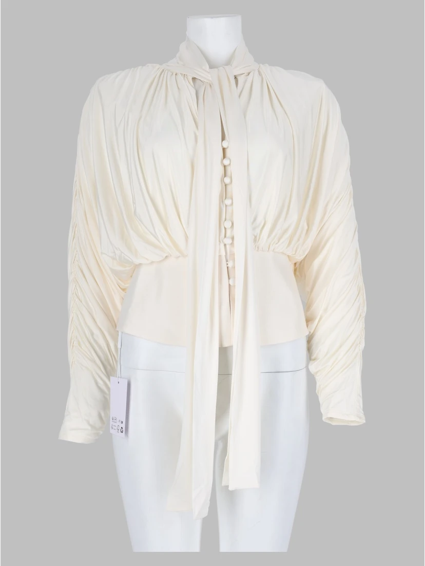 Top in Jersey con Colletto Annodato