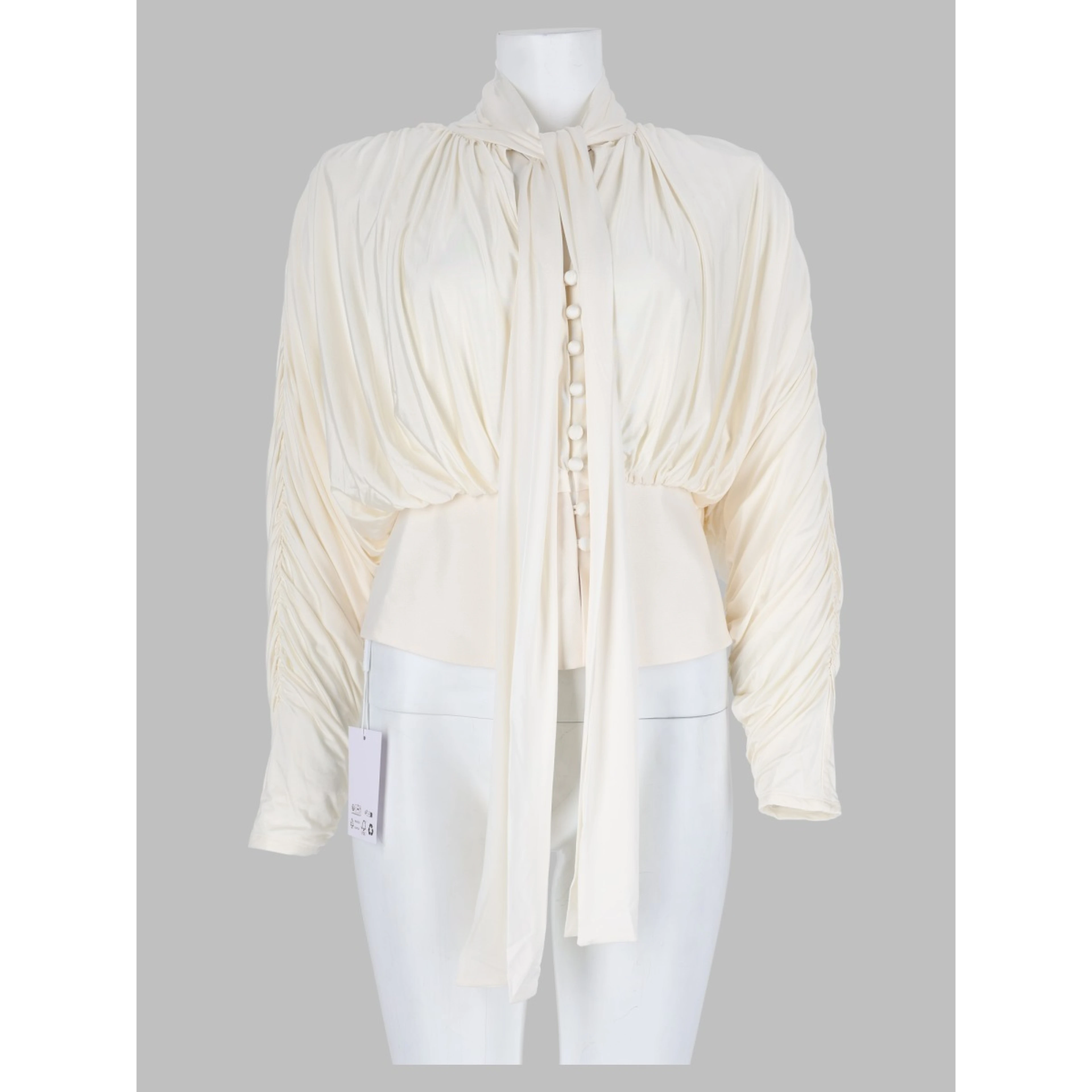 Top in Jersey con Colletto Annodato
