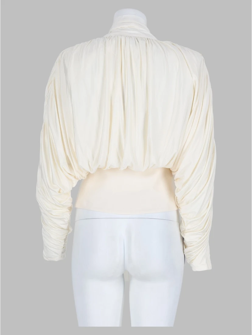 Top in Jersey con Colletto Annodato