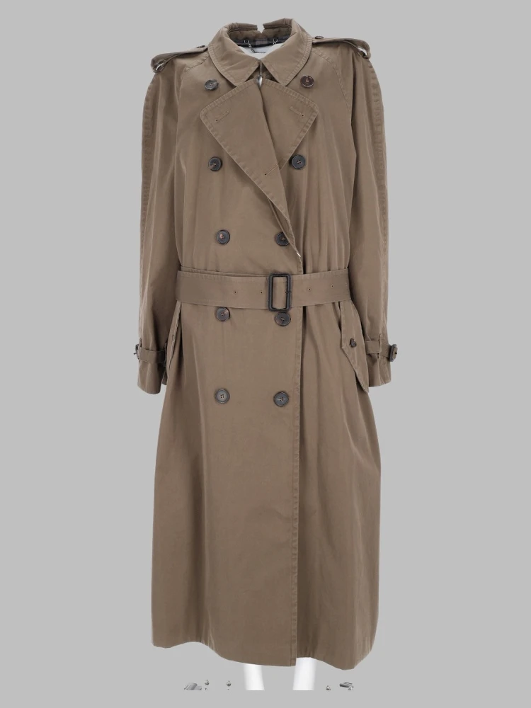 Trench "Folden Collar" In Cotone