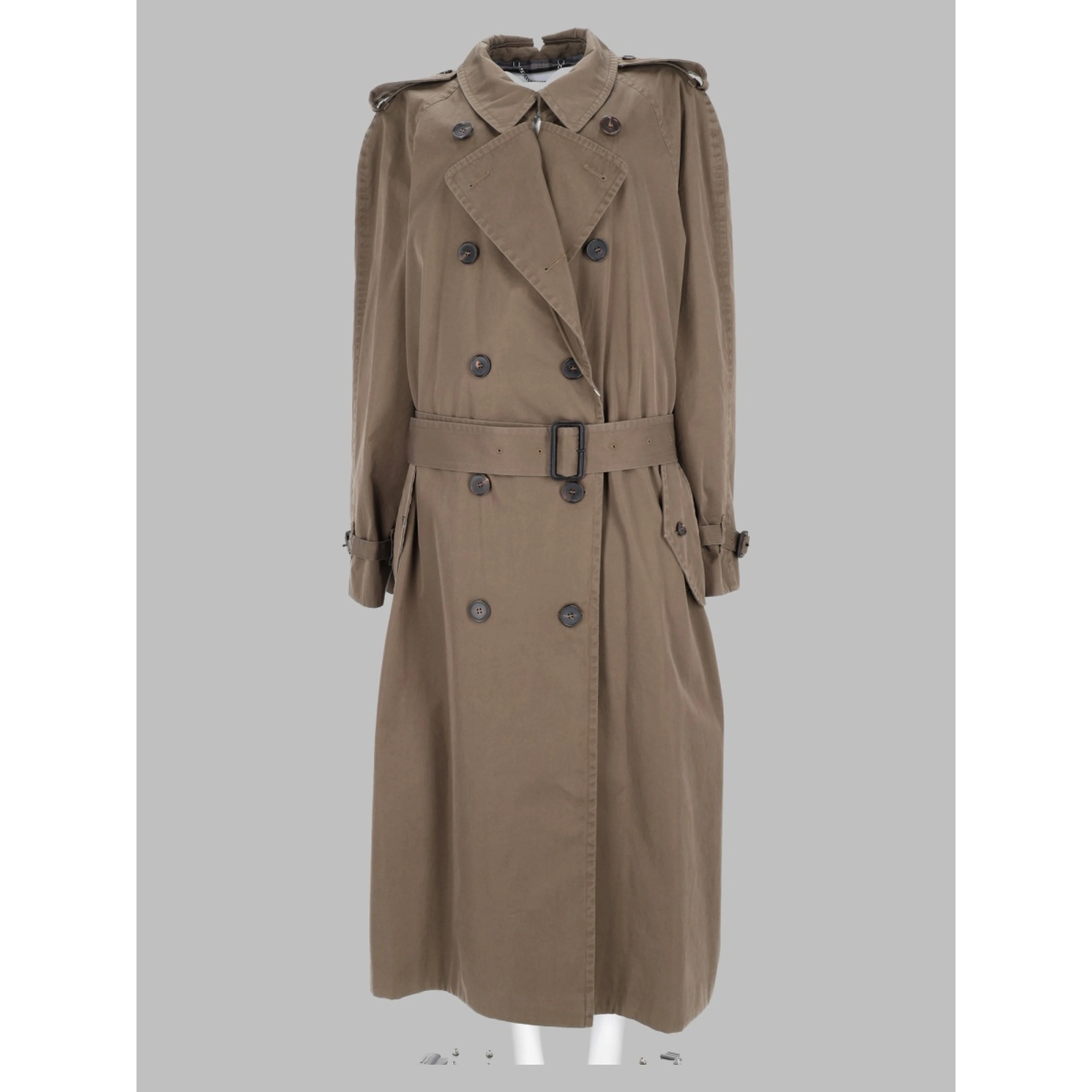 Trench "Folden Collar" In Cotone