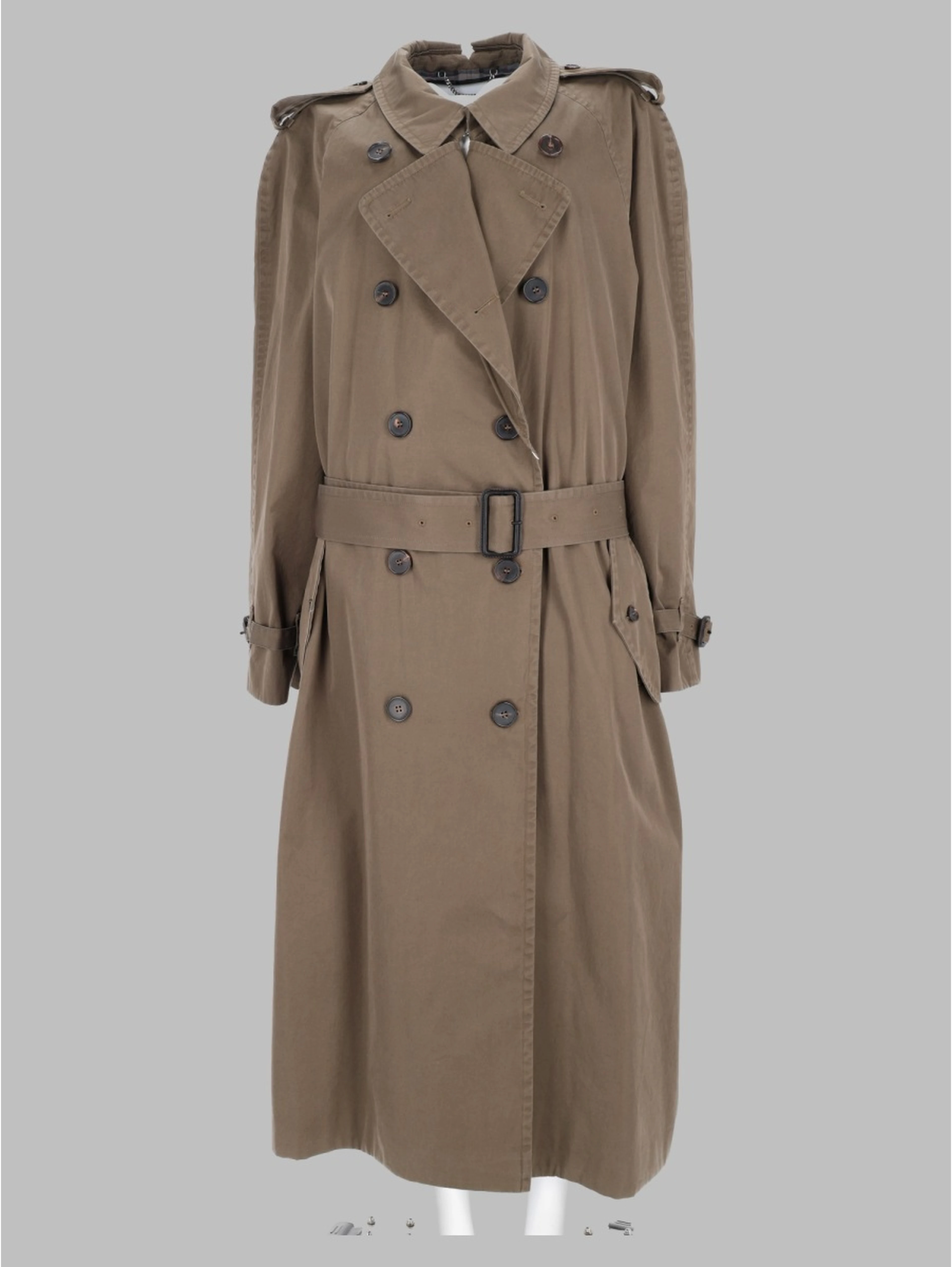 Trench "Folden Collar" In Cotone