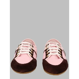 Sneaker Slim Con Dettagli In Suede