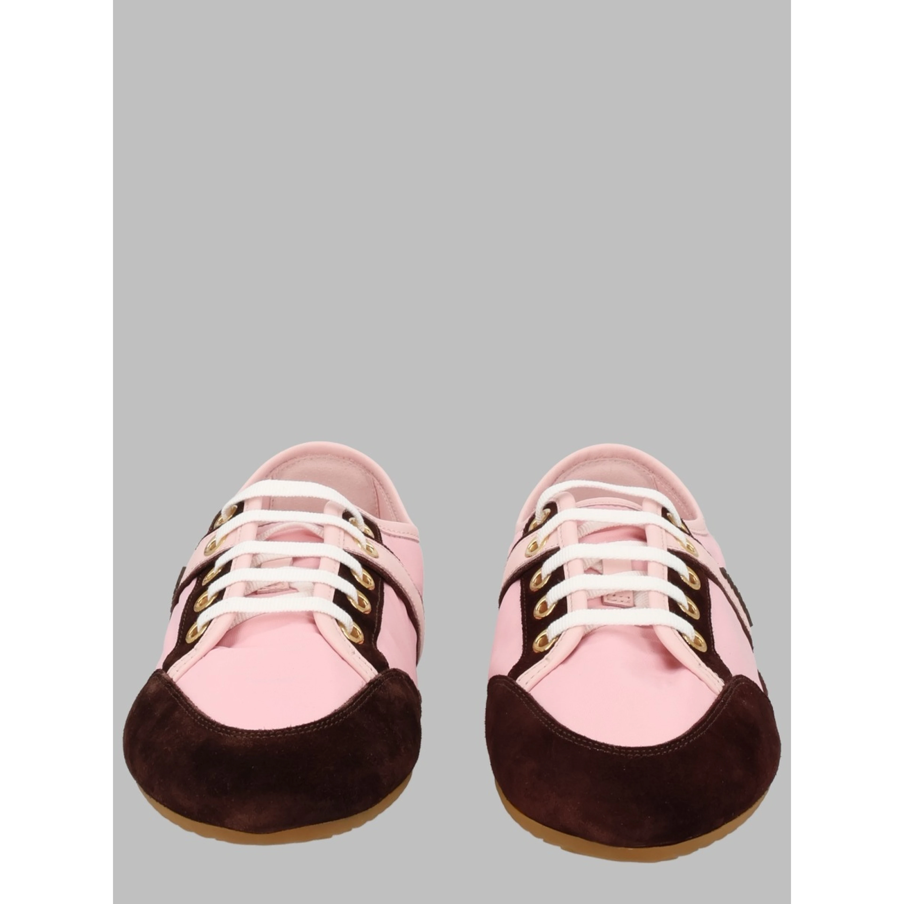 Sneaker Slim Con Dettagli In Suede
