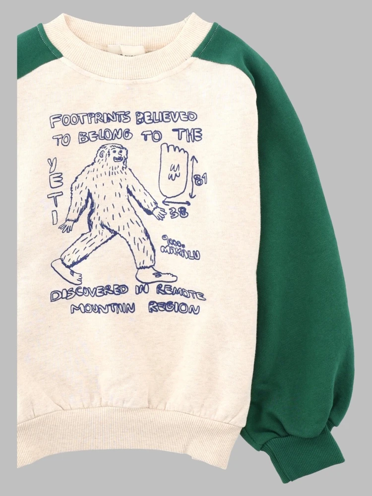 mr. footish raglan sweatshirt