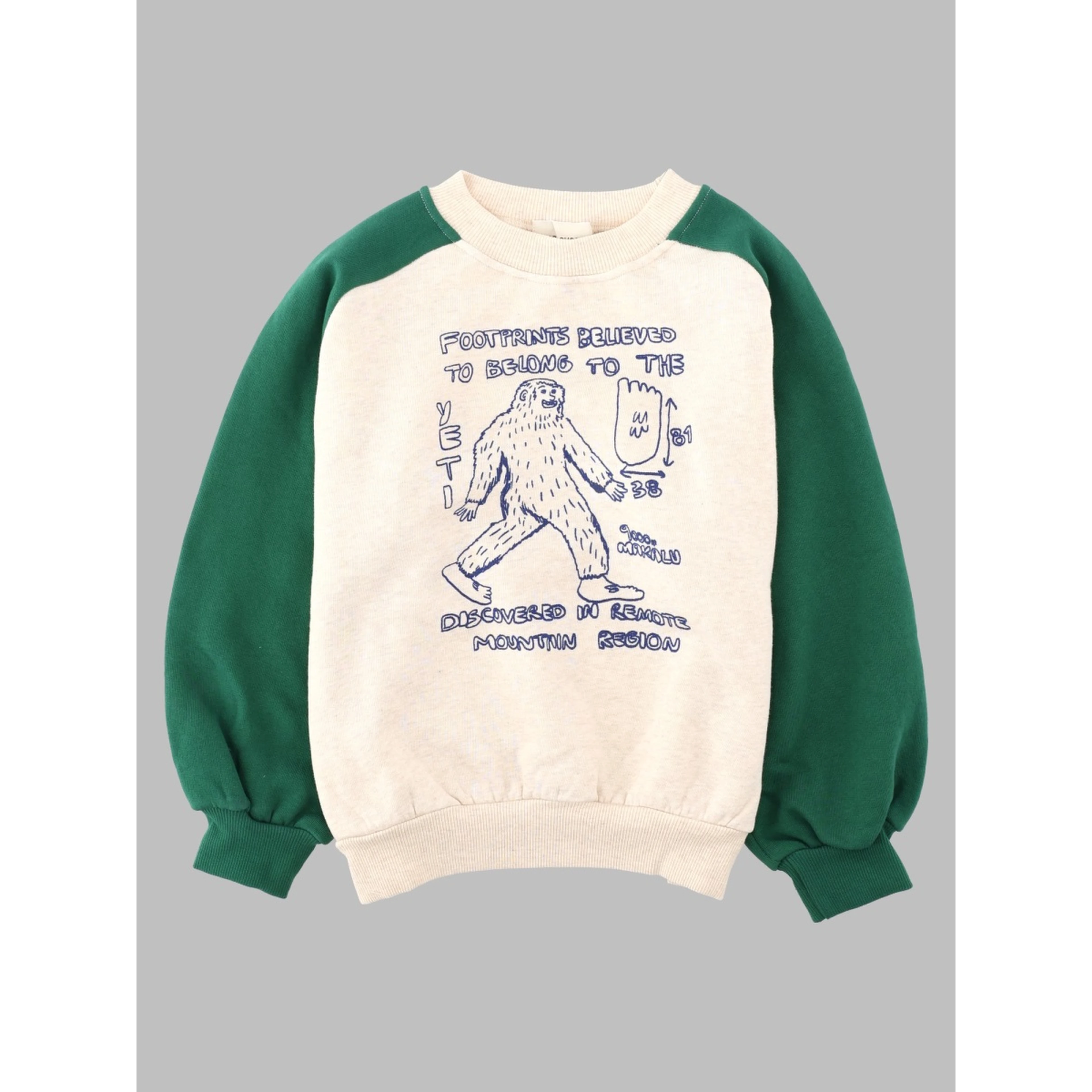 mr. footish raglan sweatshirt