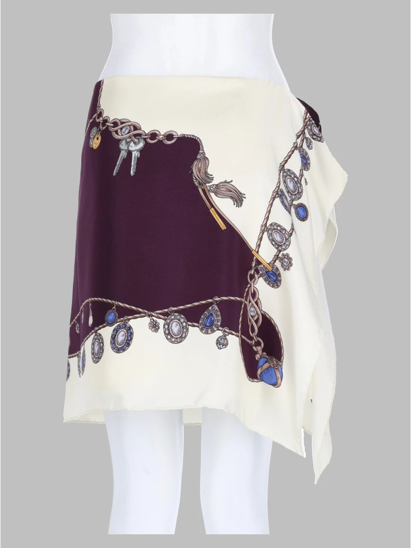 Minigonna in Twill di Seta