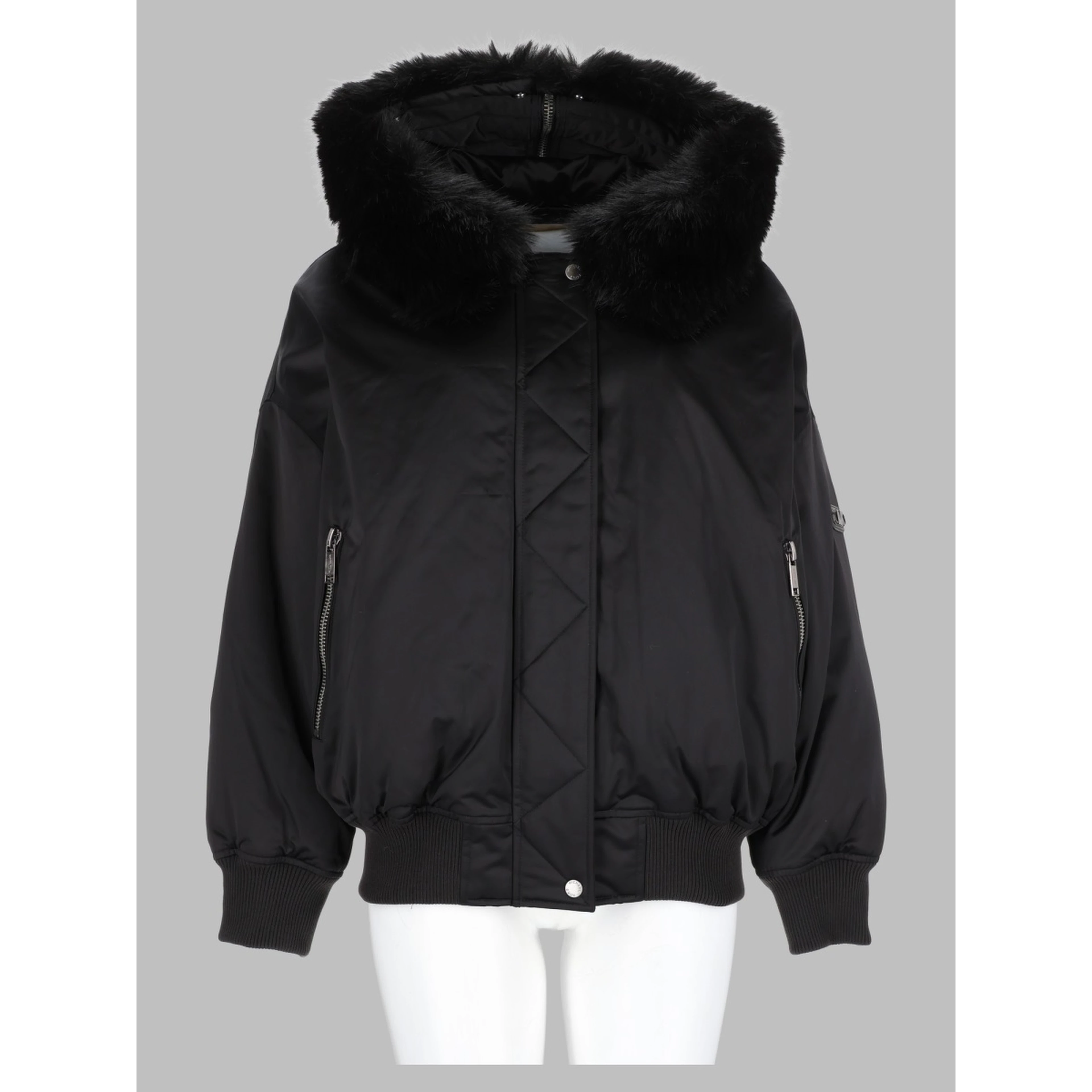 Bomber Cropped con Cappuccio