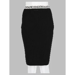 Gonna Midi Jacquard con Logo