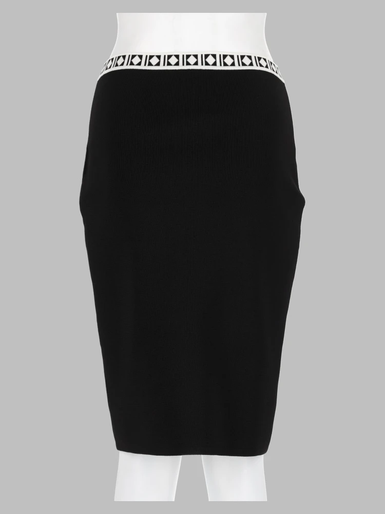 Gonna Midi Jacquard con Logo alternative