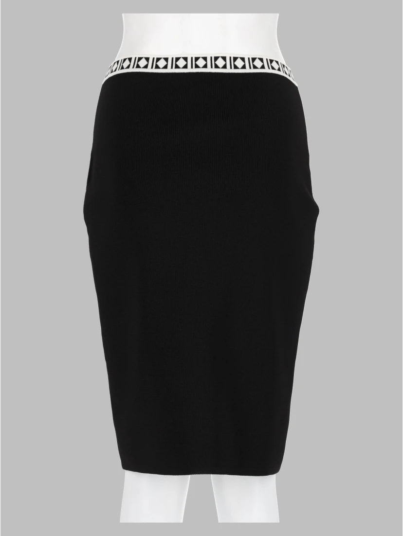 Gonna Midi Jacquard con Logo